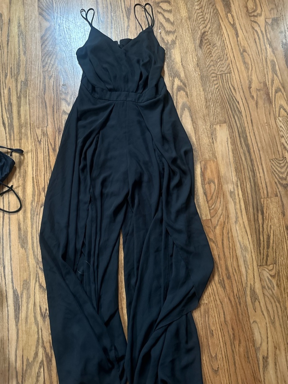 By & By Spaghetti Strap Tank Jumpsuit Flare Bottom Size 7